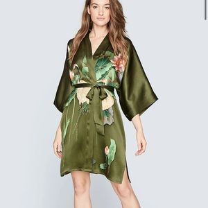 Kim + Ono 100% silk robe - hand painted